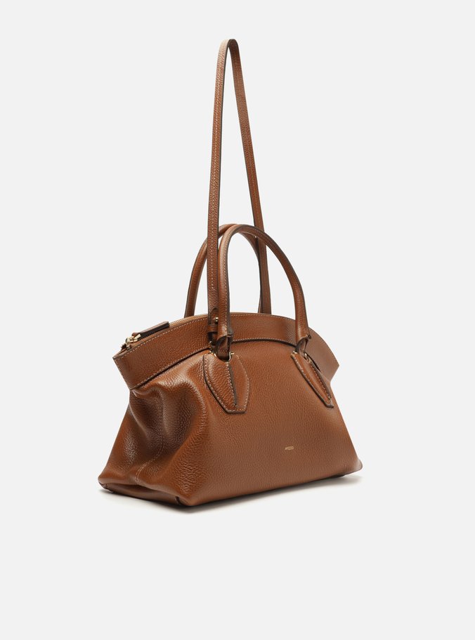Bolsa Tote Marrom Couro Grande Moderna