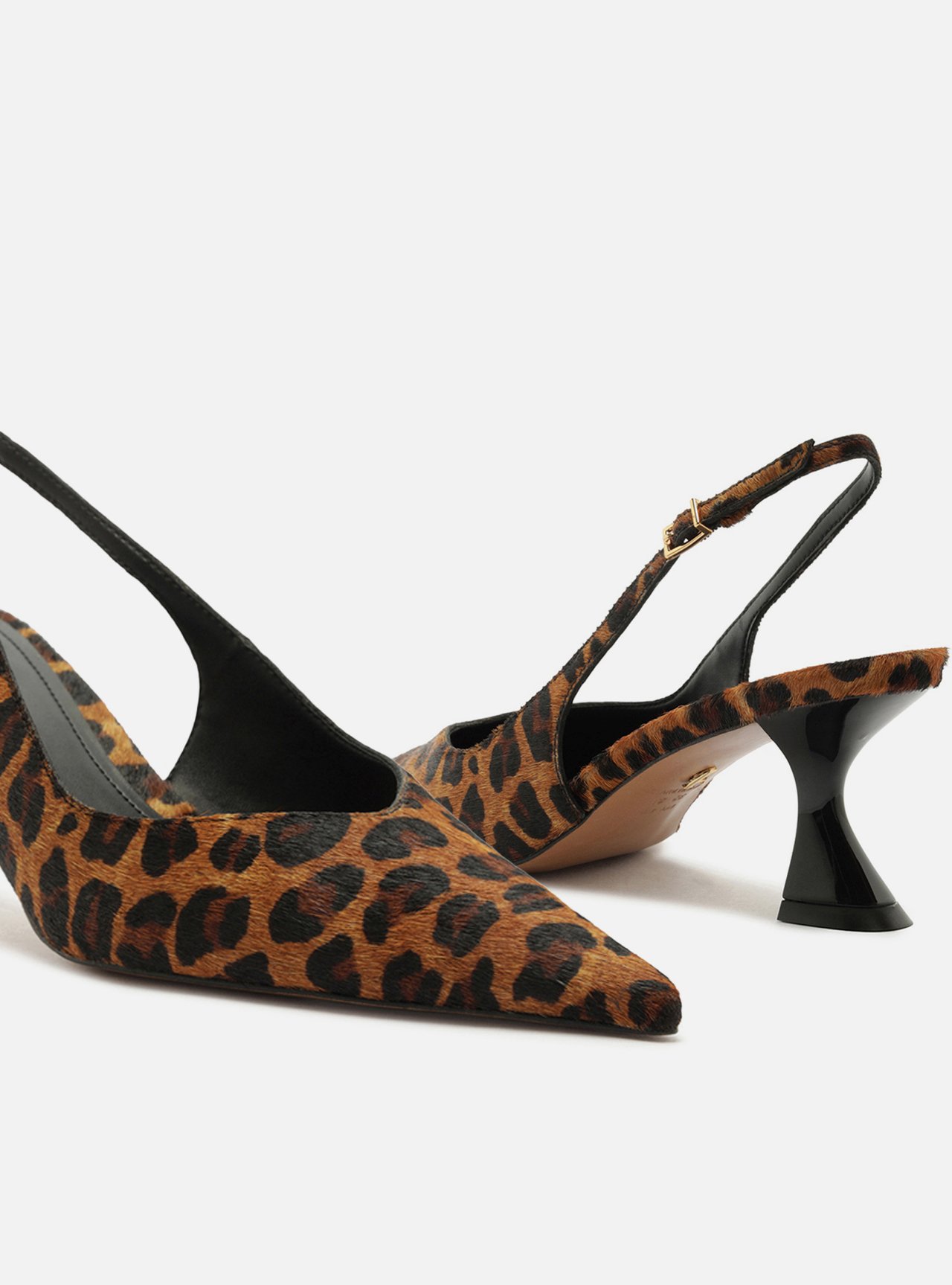 Scarpin Animal Print Salto Geométrico Slingback — foto 4