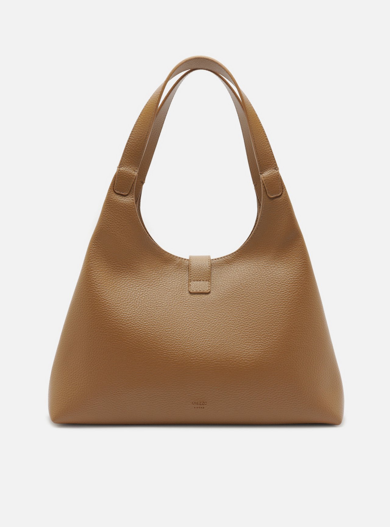 Bolsa Hobo Marrom Grande Metais — foto 3
