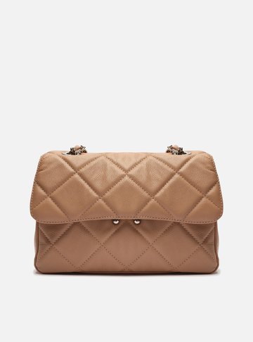 Arezzo — Bolsa Tiracolo Nude Couro Mizz Média