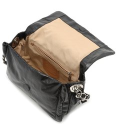 Bolsa Tiracolo Couro Zoe Média Preta Bolsa Tiracolo Couro Zoe Média Preta