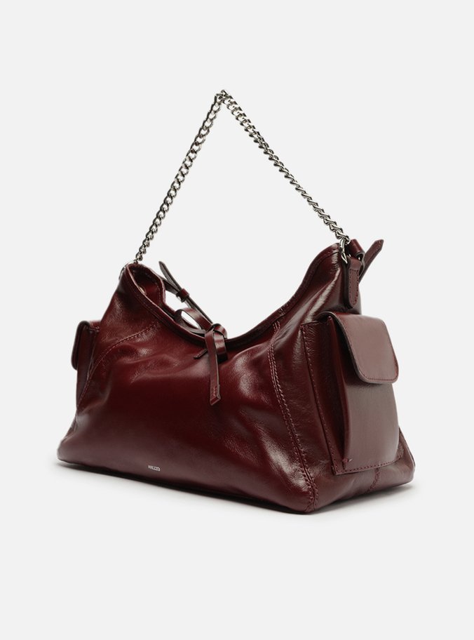 Bolsa Tiracolo Vermelha Couro Pequena Laço