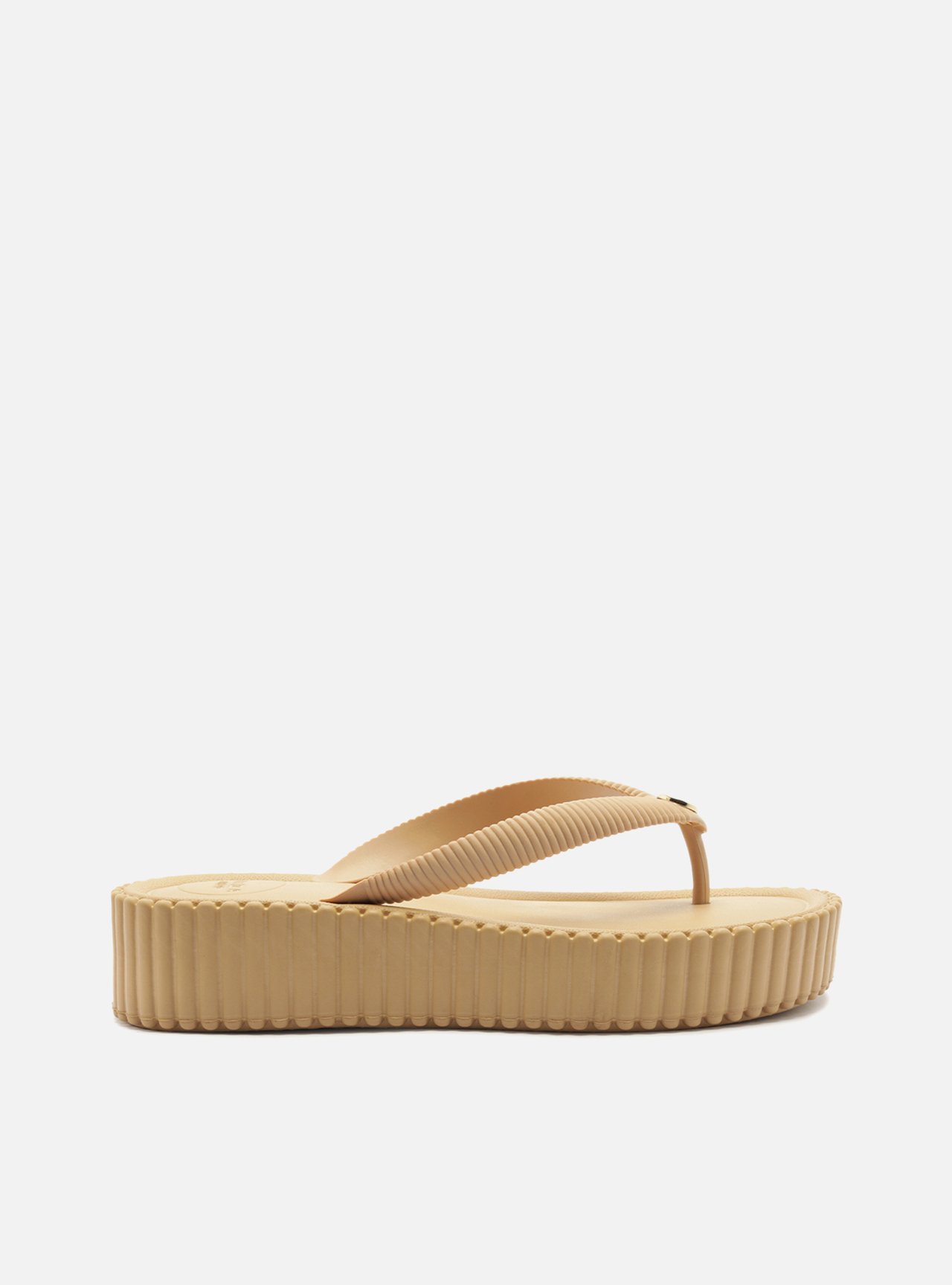 Sandália Nude Flatform Metais Brizza — foto 1