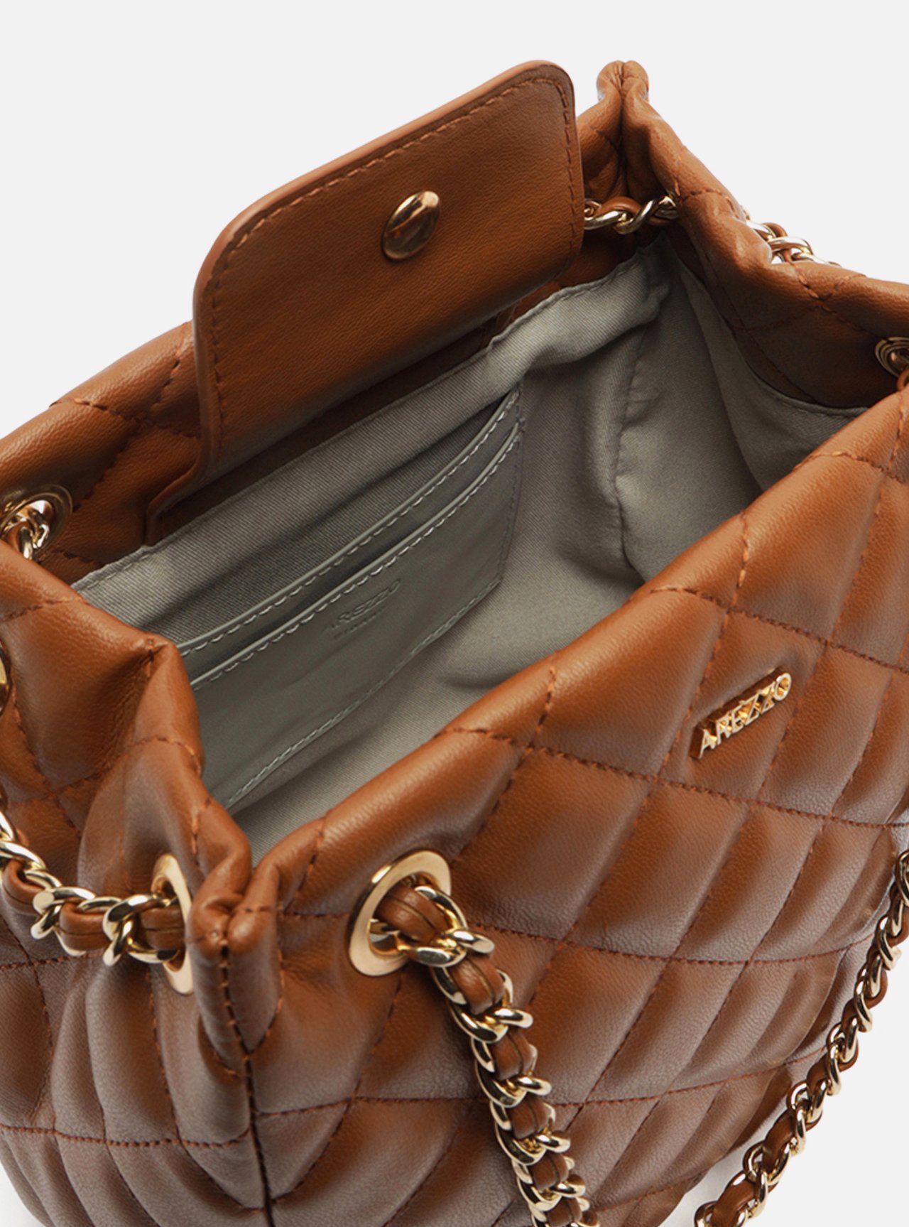 Bolsa Shopping Marrom Matelassê Grande Corrente — foto 4