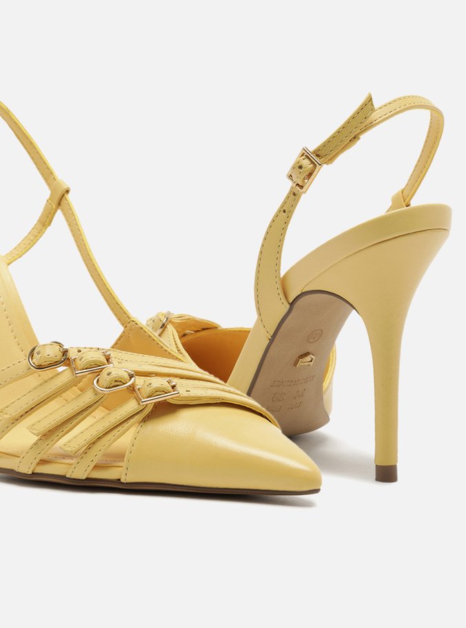 Scarpin Amarelo Salto Fino