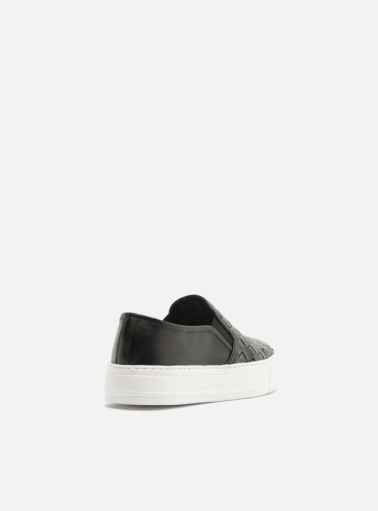 Tênis Preto Couro Salto Flatform Tressê — foto 3