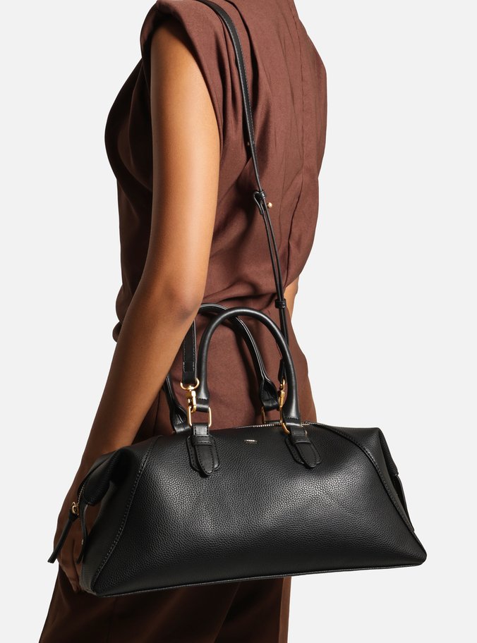 Bolsa Bowling Preta Média Alças Duplas