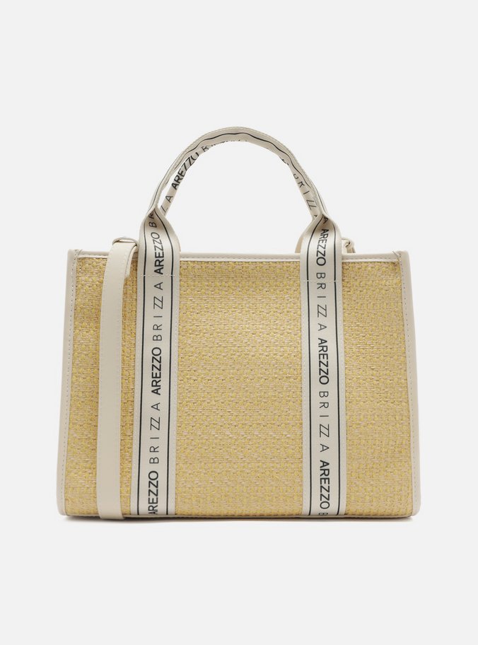 Bolsa Tote Nude Palha Lulu Grande
