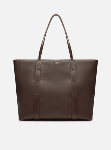 Bolsa Shopping Marrom Escura Grande Tiras Capa