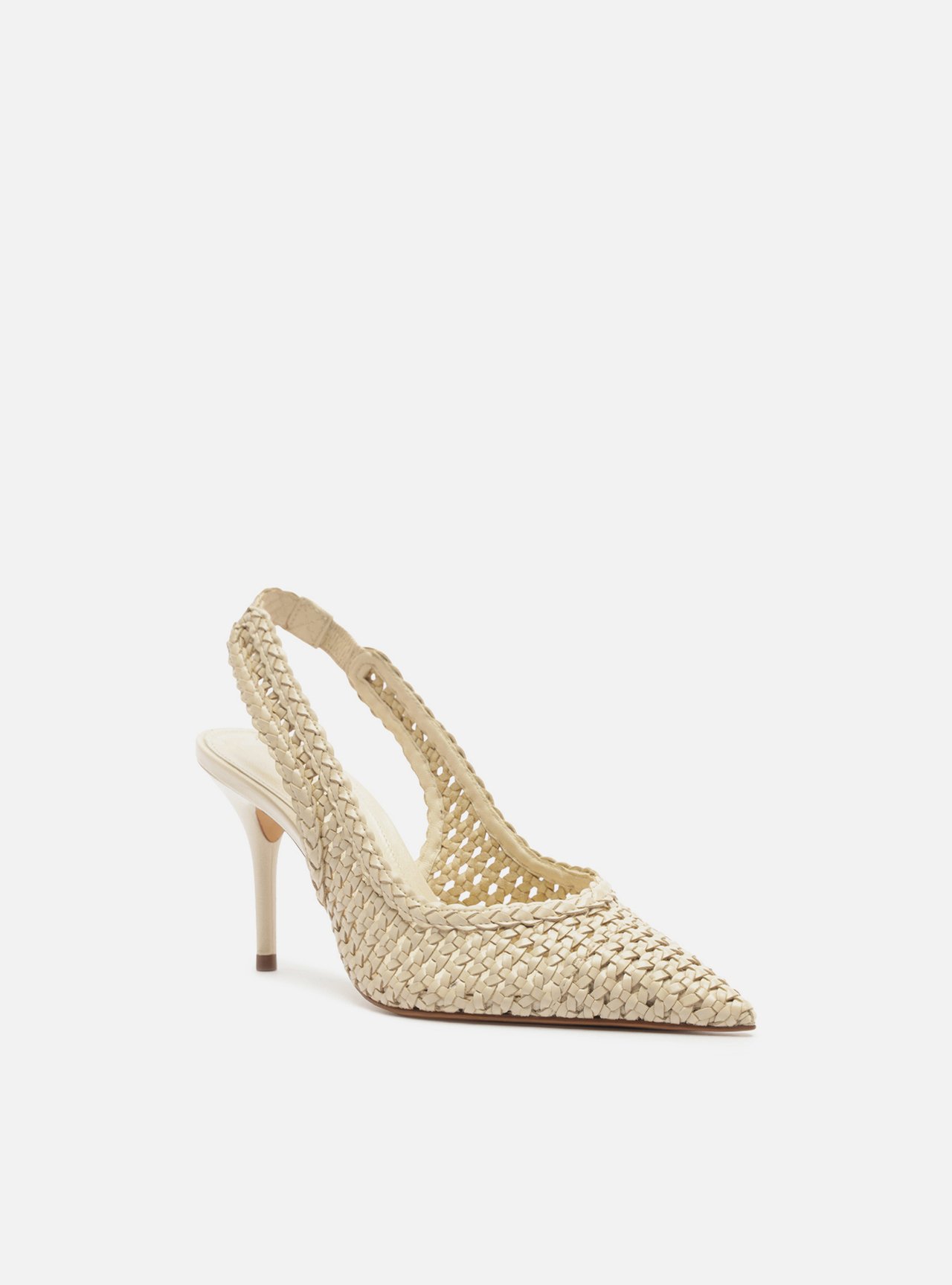 Scarpin Off-White Tressê Salto Médio Slingback — foto 2