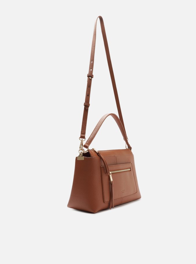Bolsa Tote Marrom Média Bolso Frontal