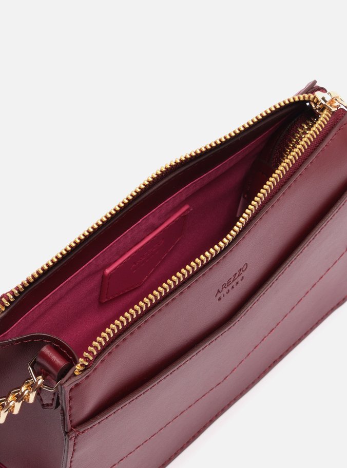 Bolsa Tiracolo Vermelha Pequena Costuras