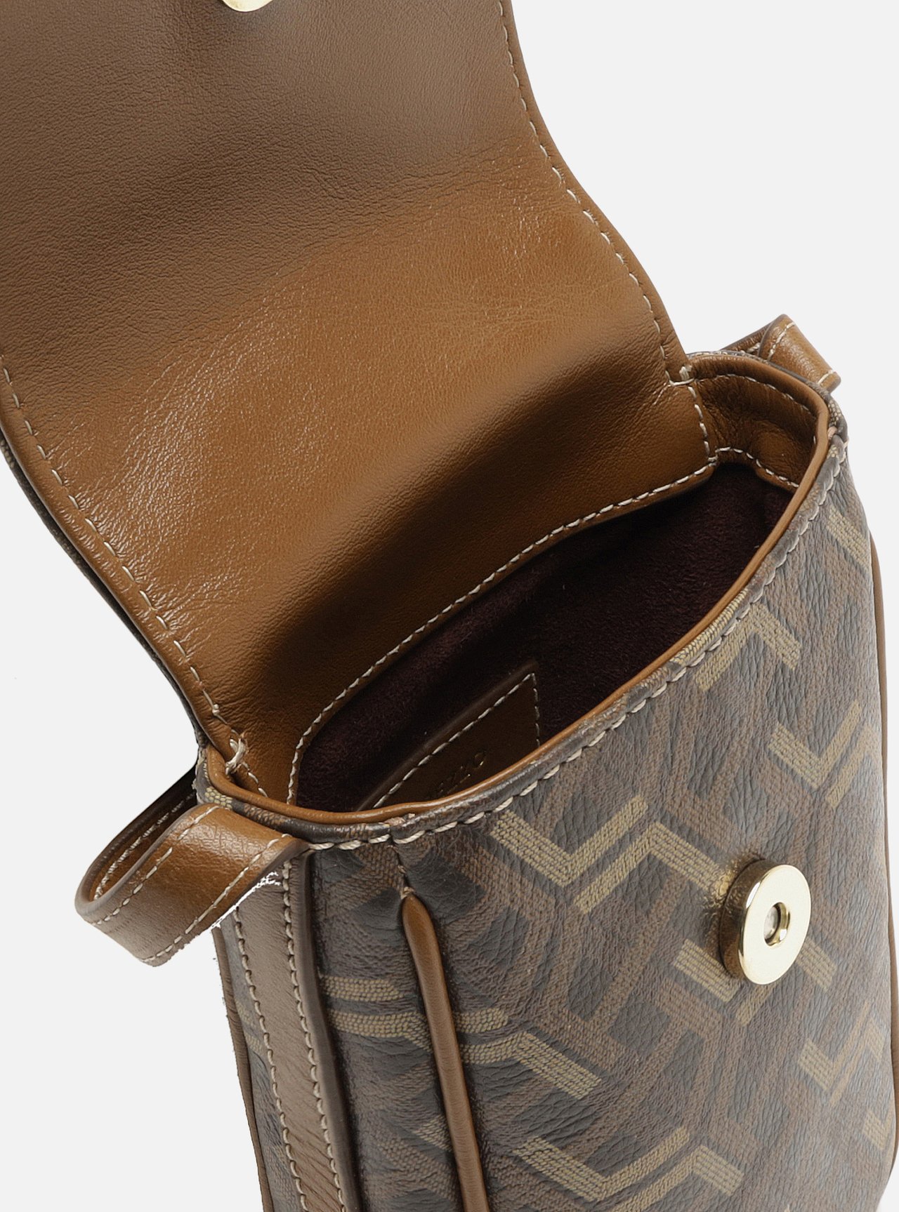 Bolsa Porta Celular Multineutra Couro Pequena Monograma — foto 4