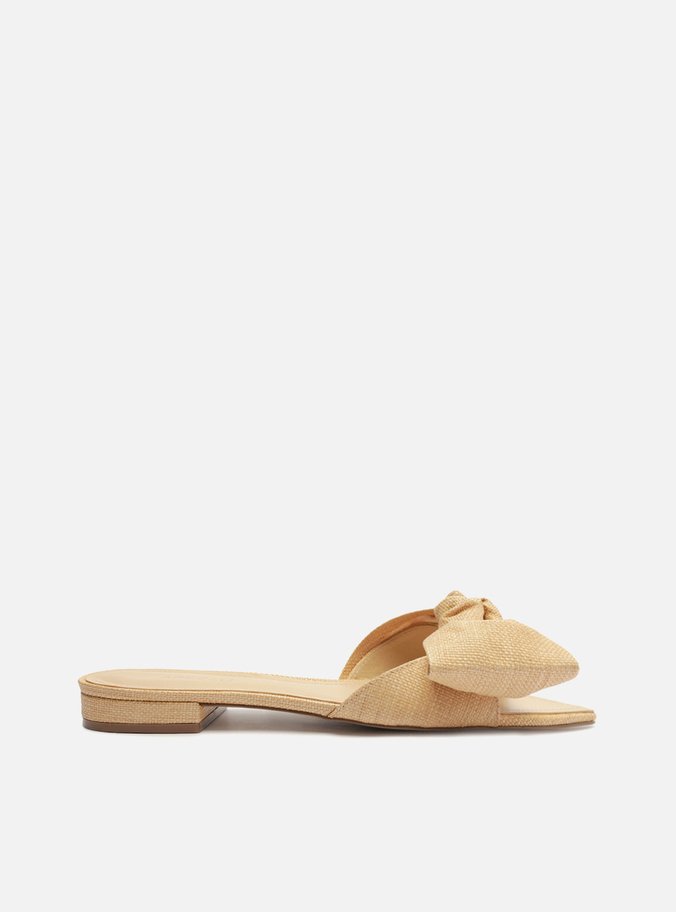 Sandália Rasteira Natural Maxi Laço