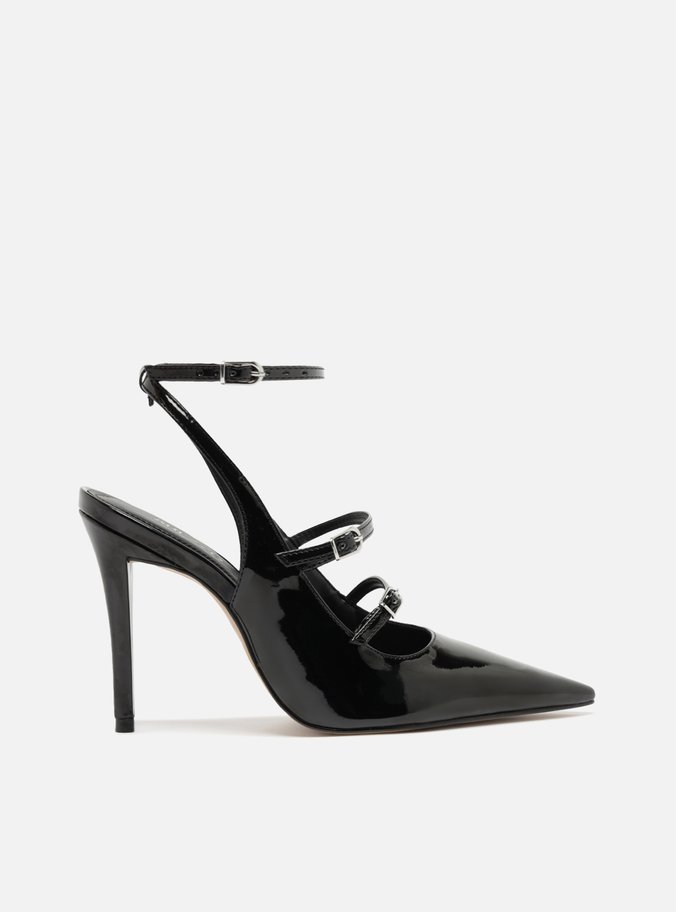 Scarpin Preto Salto Fino Alto