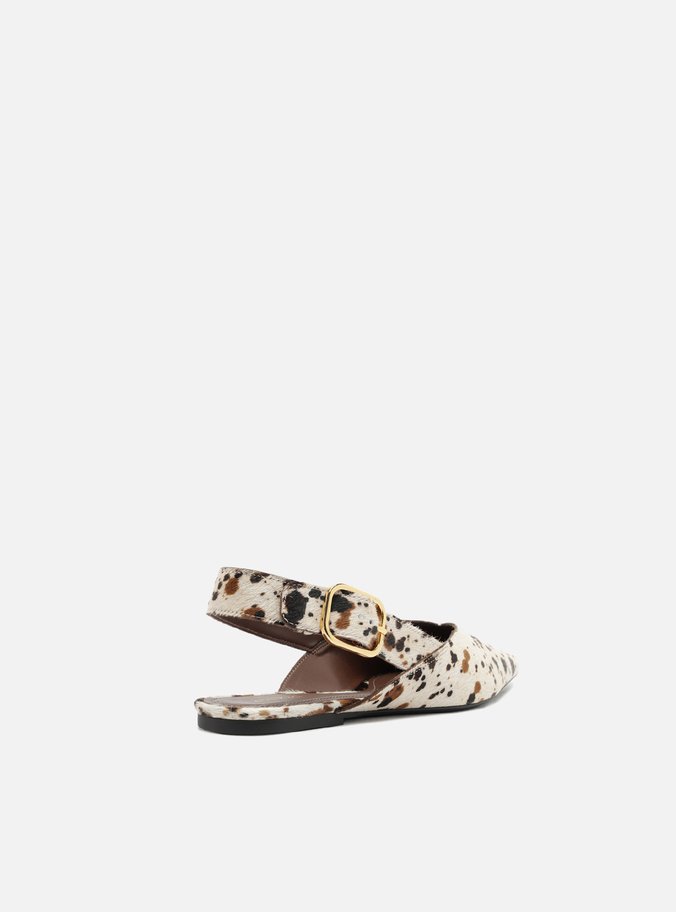 Sapatilha Animal Print Slingback Fivela