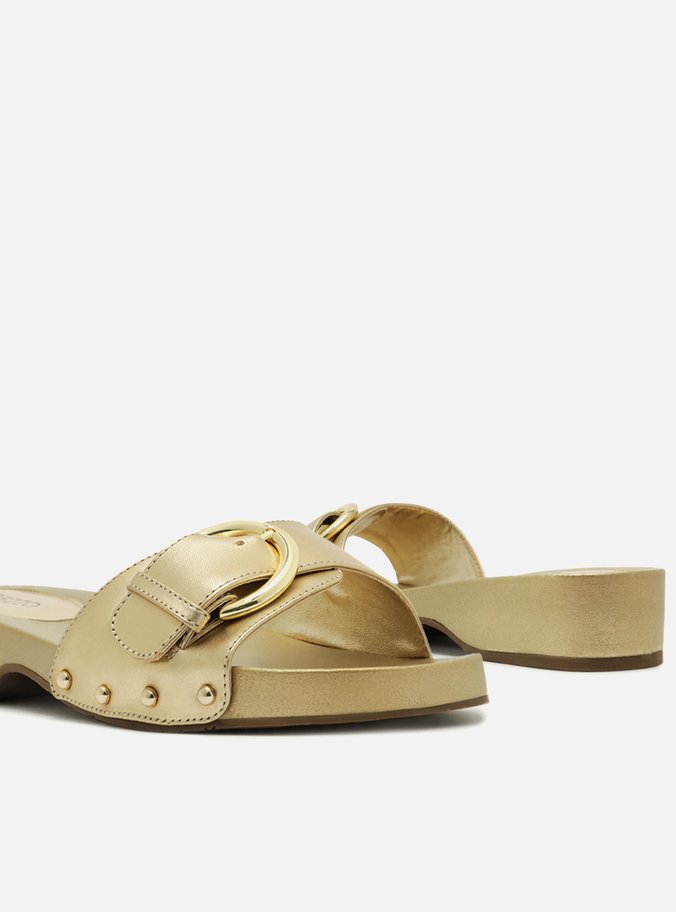 Sandália Dourada Flatform
