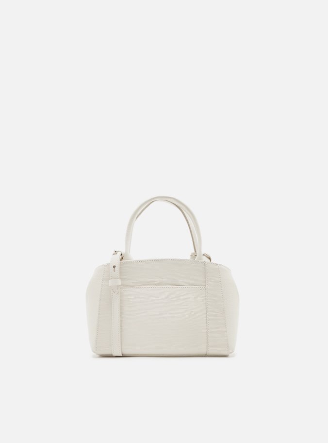 Bolsa Tote Off-White Couro Wave Bella Pequena