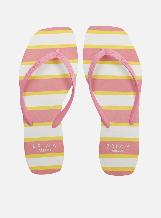 Chinelo Rosa Listrado Brizza