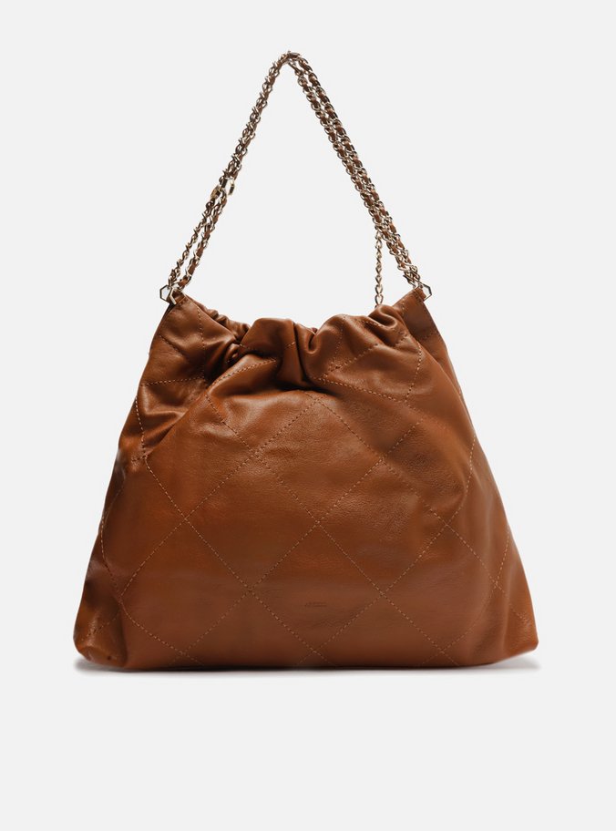 Bolsa Hobo Marrom Couro Esther Grande