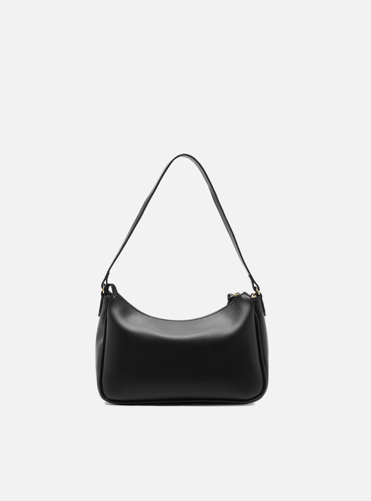 Bolsa Shoulder Preta Pequena Corrente Dourada — foto 3