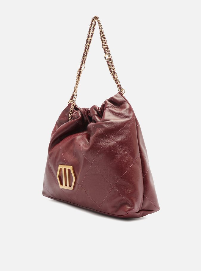 Bolsa Hobo Vinho Couro Esther Grande
