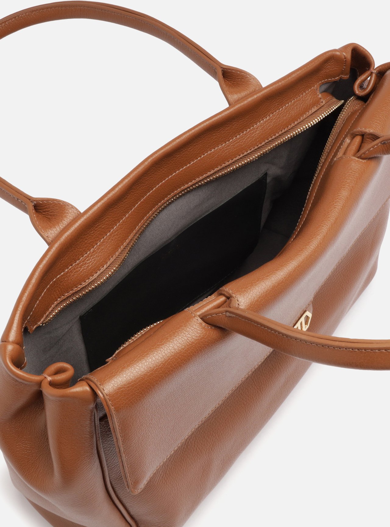 Bolsa Tote Couro Marrom Grande — foto 4