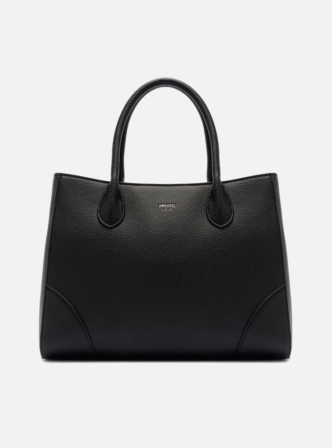 Bolsa Tote Preta Grande Textura