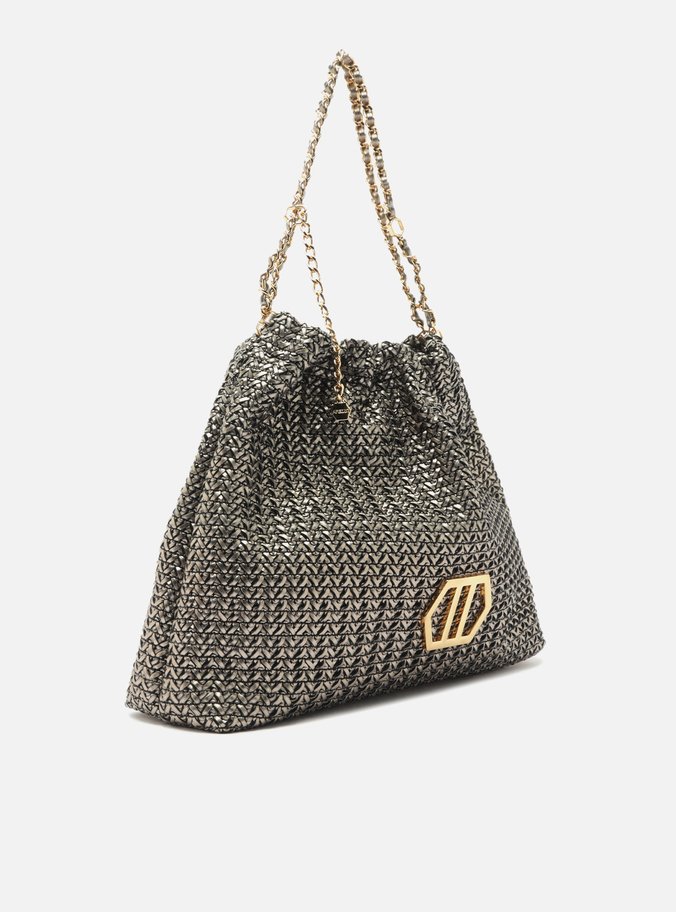 Bolsa Hobo Cinza Trama Esther Grande