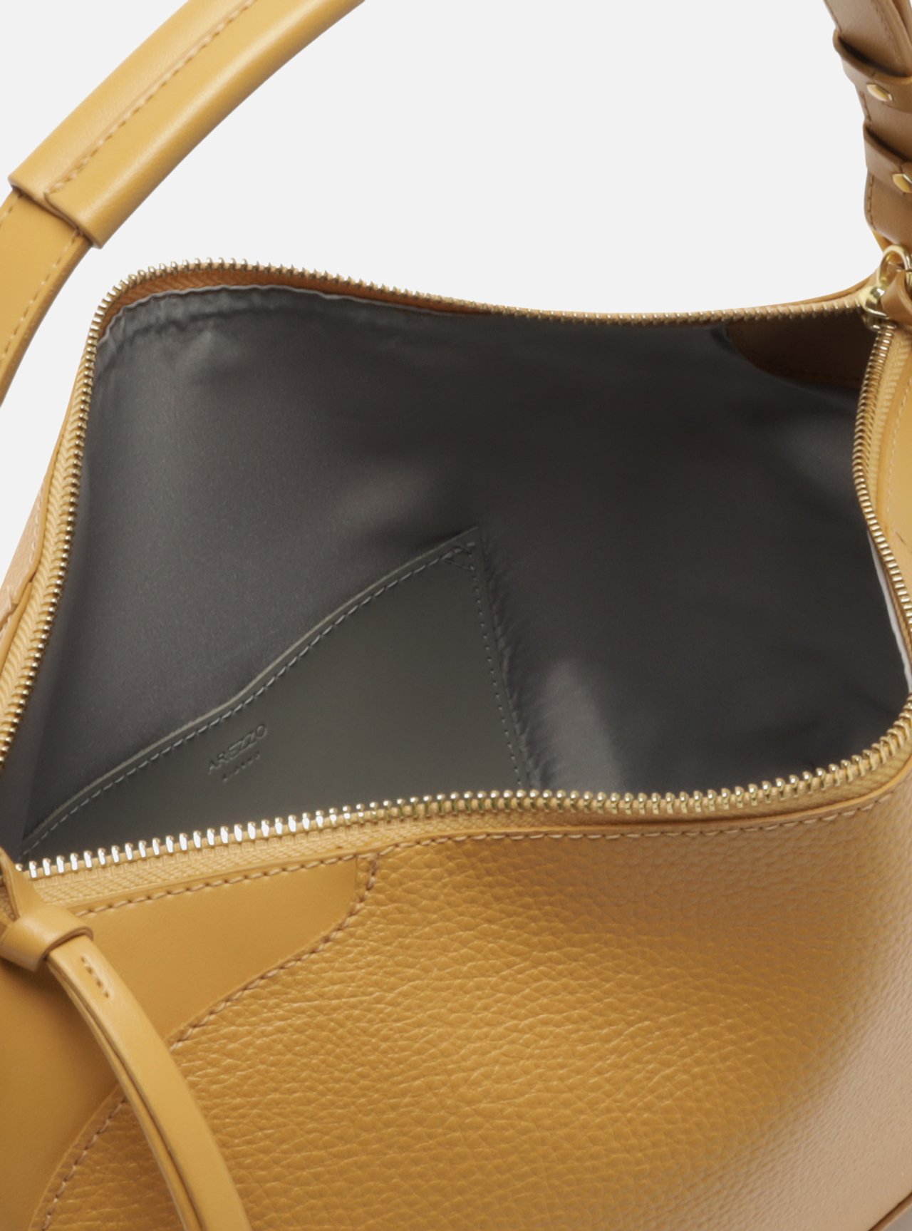 Bolsa Tote Marrom Texturizada Grande Zíper Duplo — foto 4