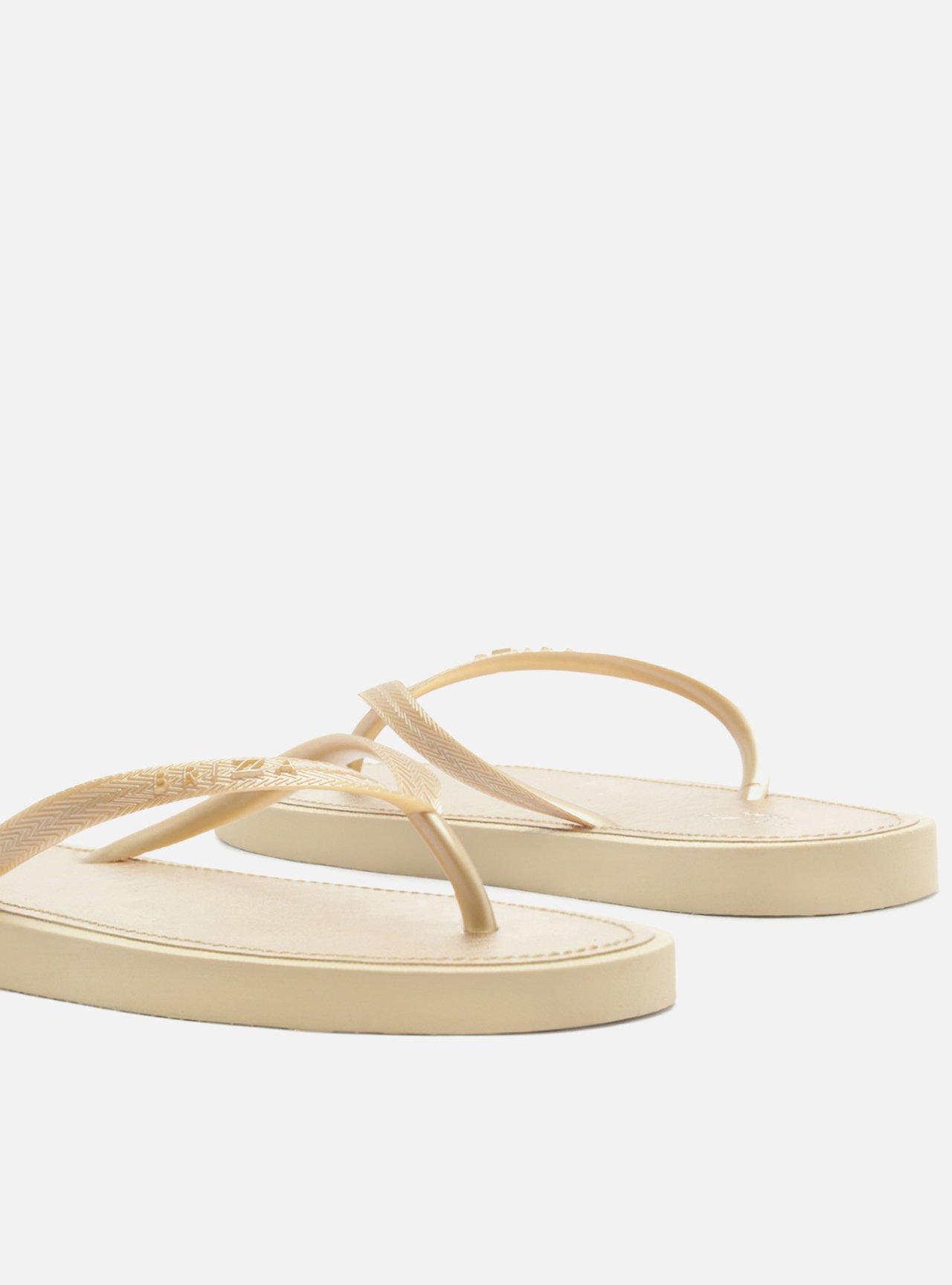 Chinelo de Dedo Metalizado Dourado Brizza — foto 4
