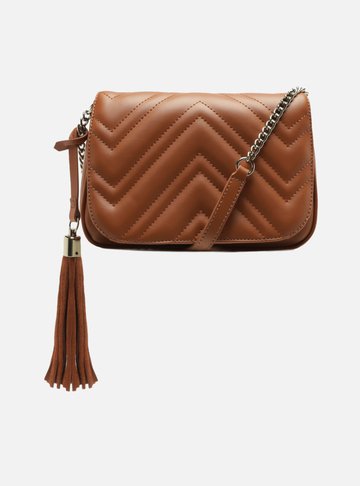 Bolsa Tiracolo Marrom Matelassê Verona Pequena