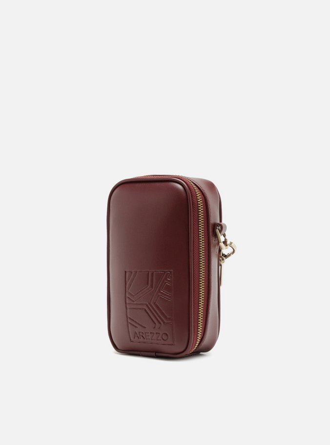 Mini Bag Vinho Porta-Celular Carimbo