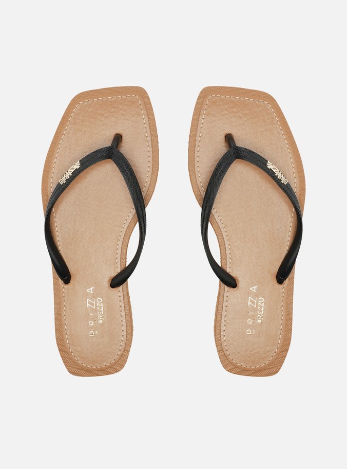 Chinelo de Dedo Preto Square Recouro