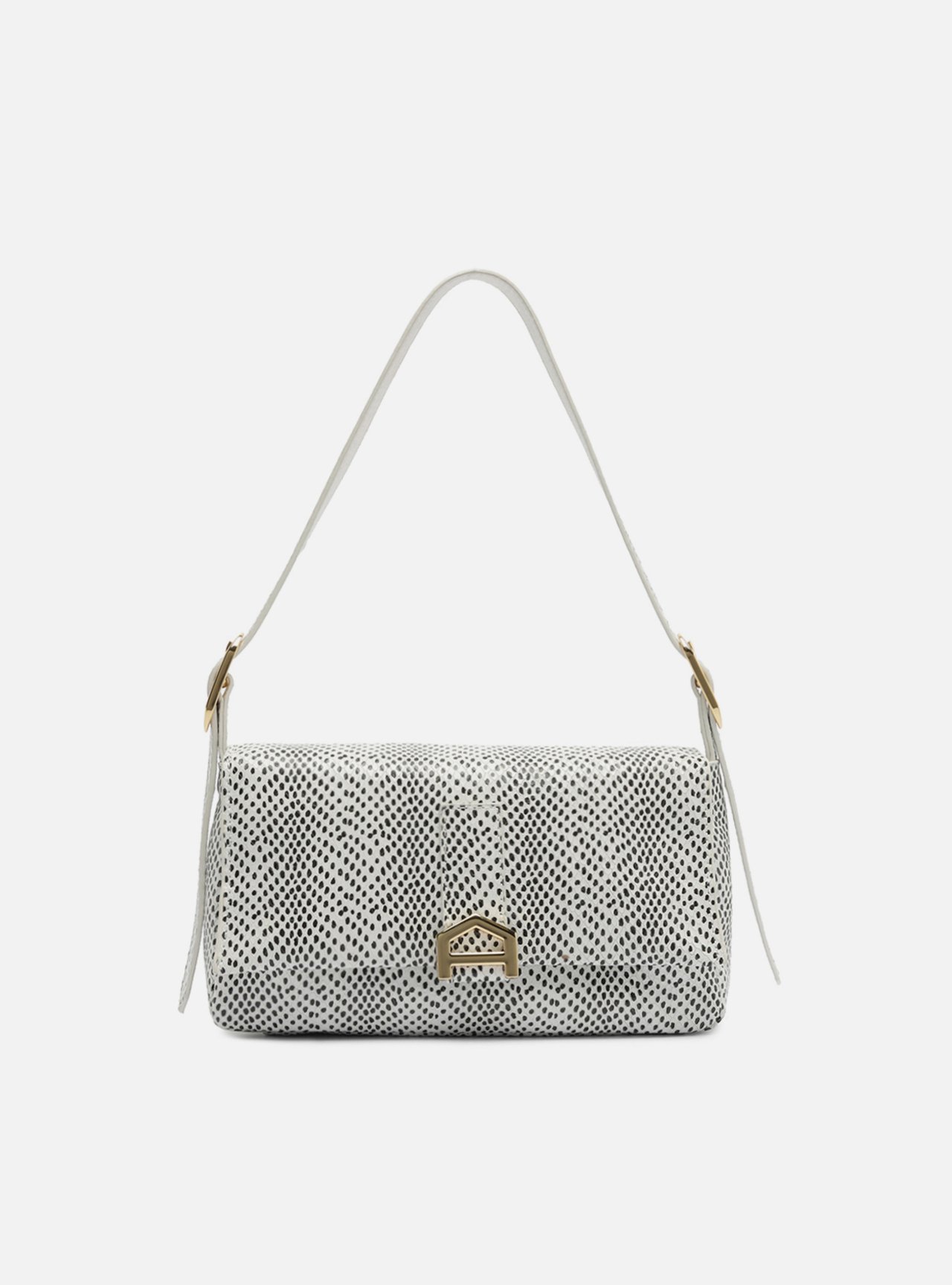 Bolsa Tiracolo Animal Print Couro Média Metais — foto 1