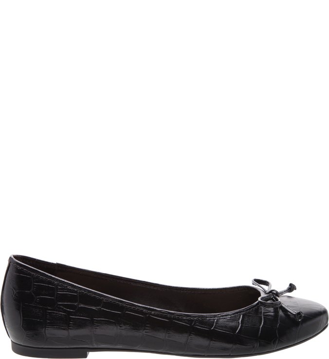 Sapatilha Croco Tiny Bow Preta