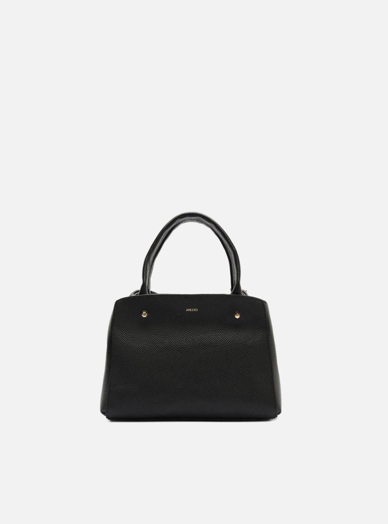 Bolsa Tote Preta Couro Bella Pequena — foto 1