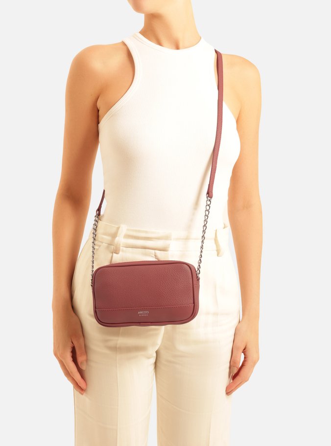 Bolsa Tiracolo Rosa Pequena Corrente Basic