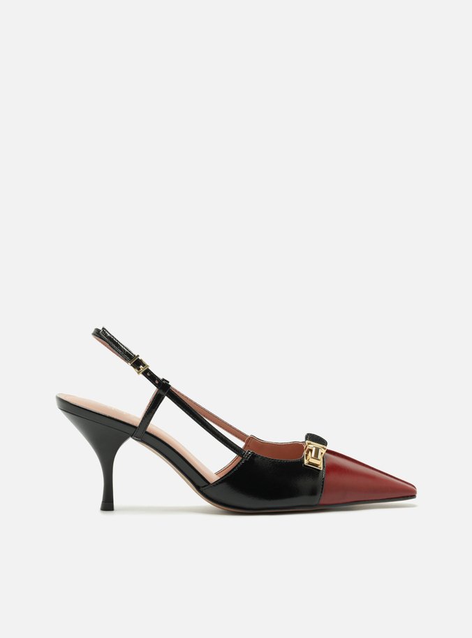 Scarpin Multicolorido Couro Salto Fino Fivela