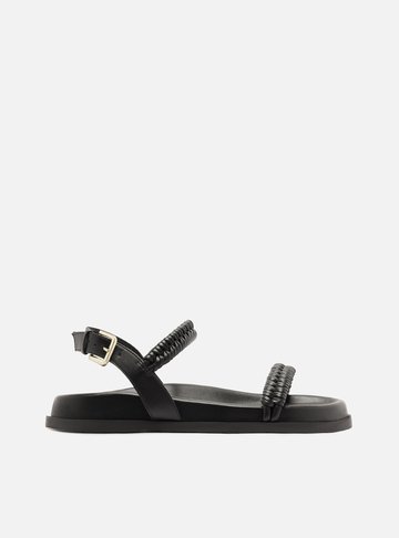 Papete Preta Tiras Tramadas