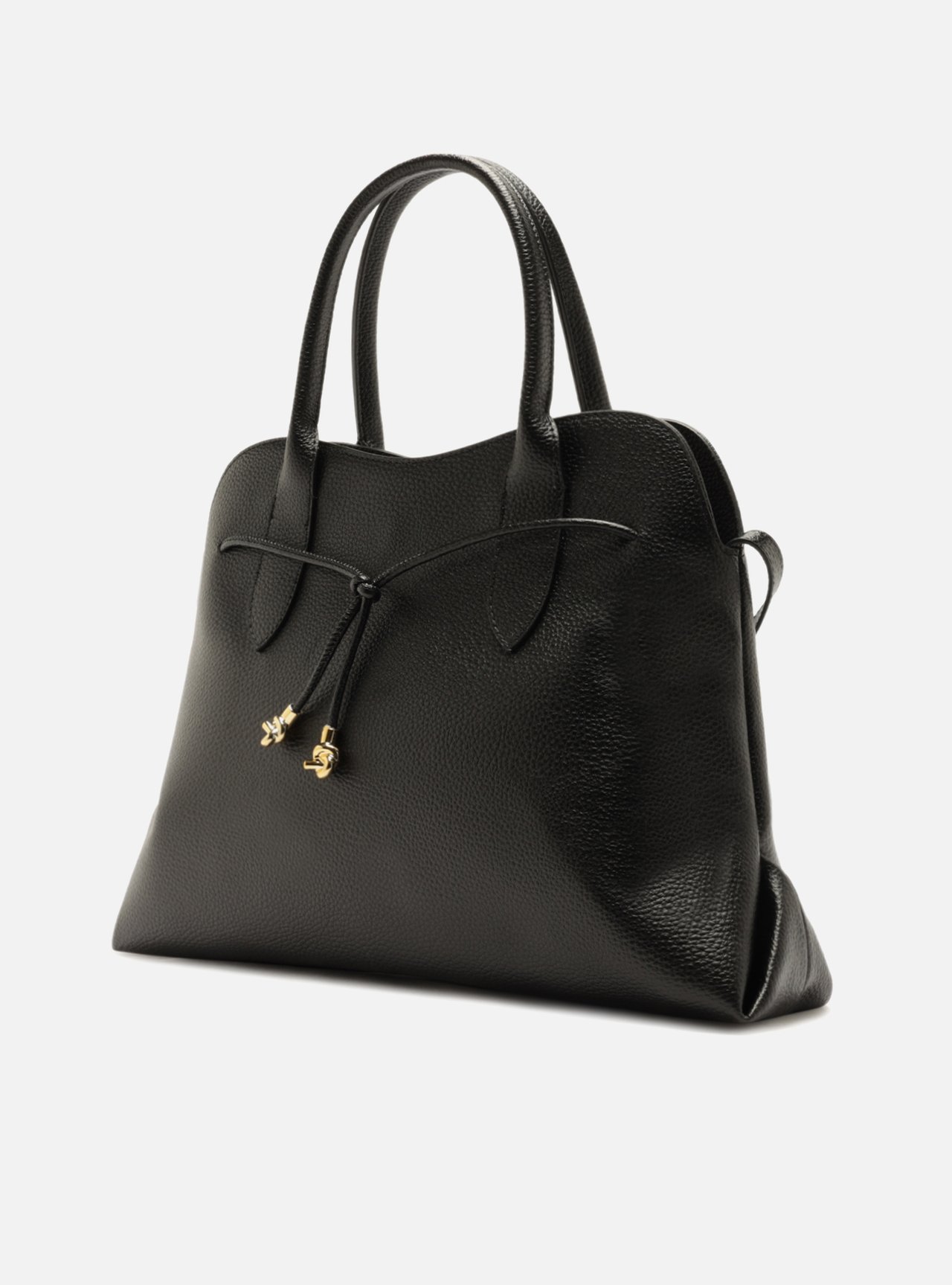 Bolsa Tote Preta Grande Metais — foto 2
