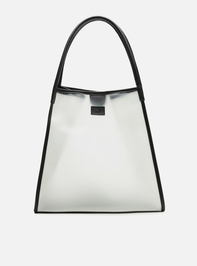 Bolsa Tote Preta Vinil Piscine Grande