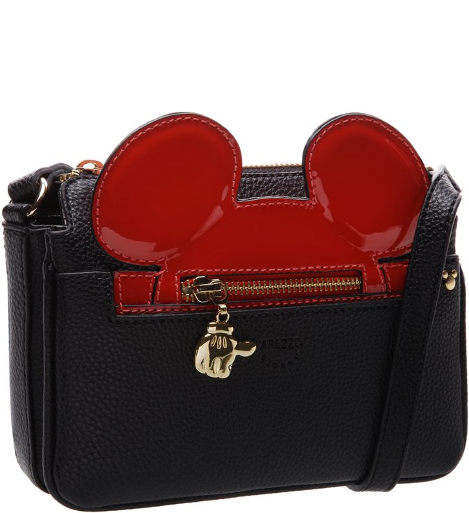 Disney | Bolsa Tiracolo Pequena Mickey Preto e Royal Red