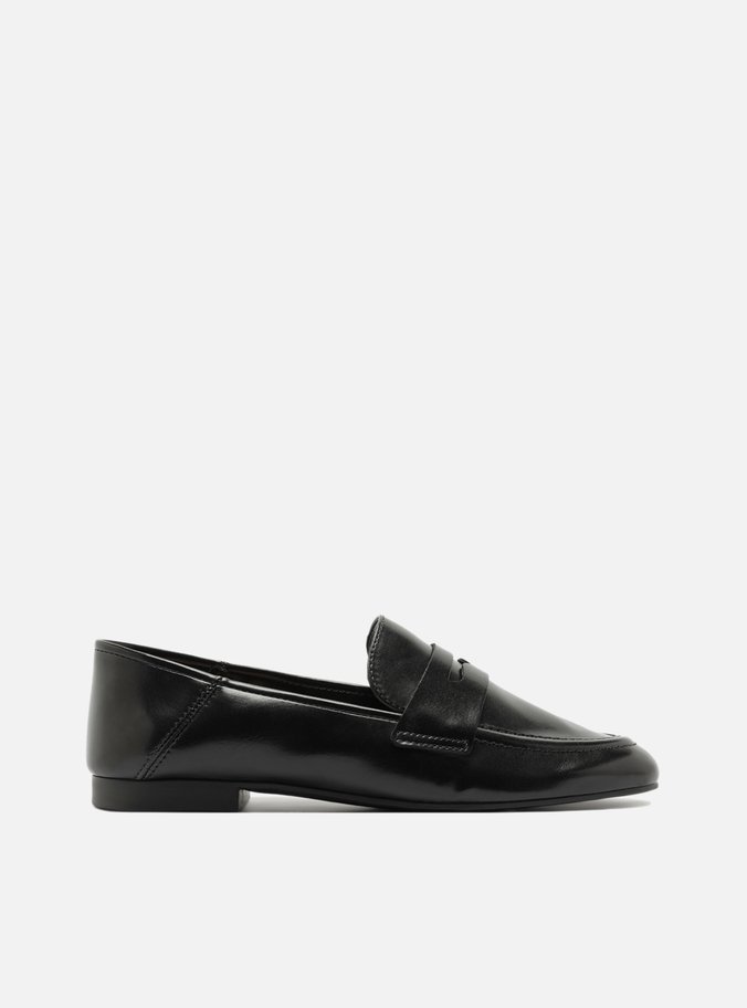 Mocassim Preto Couro Tira Classic