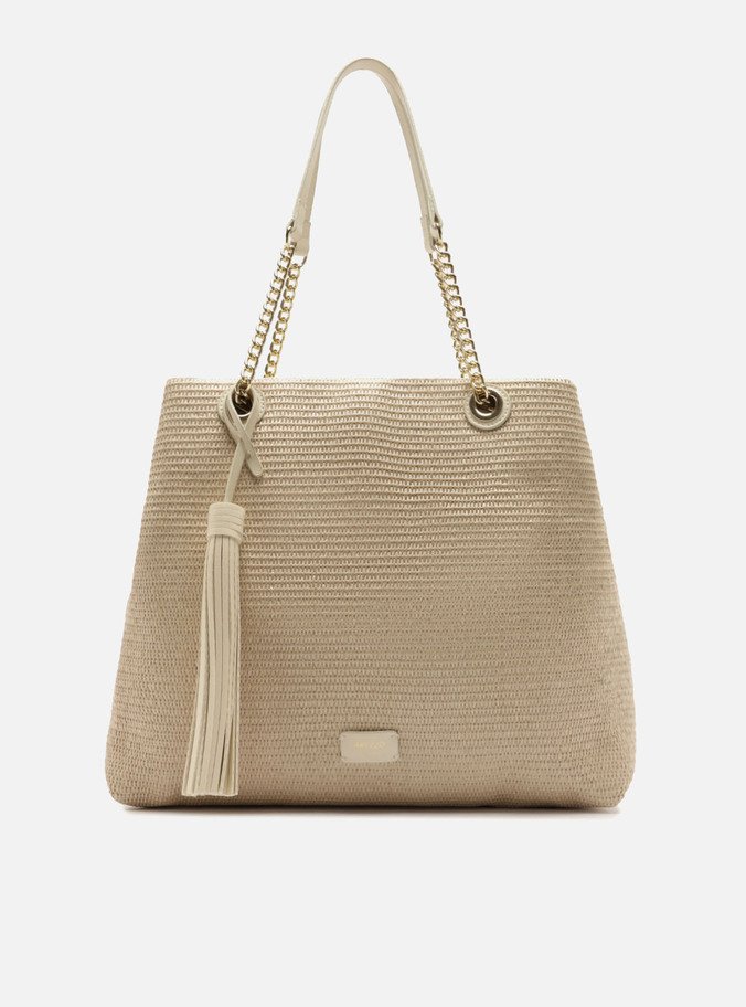 Bolsa Shopping Off White Palha Kika Grande Barbicacho