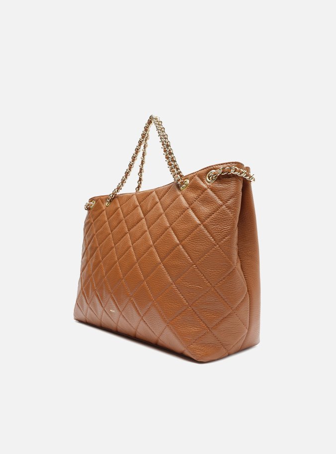 Bolsa Tote Marrom Couro Matelassê Grande
