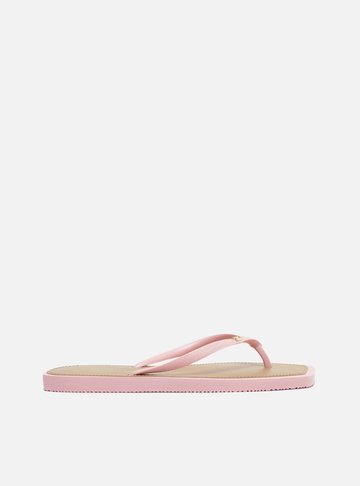 Chinelo de Dedo Rosa Bebê Bico Quadrado Brizza