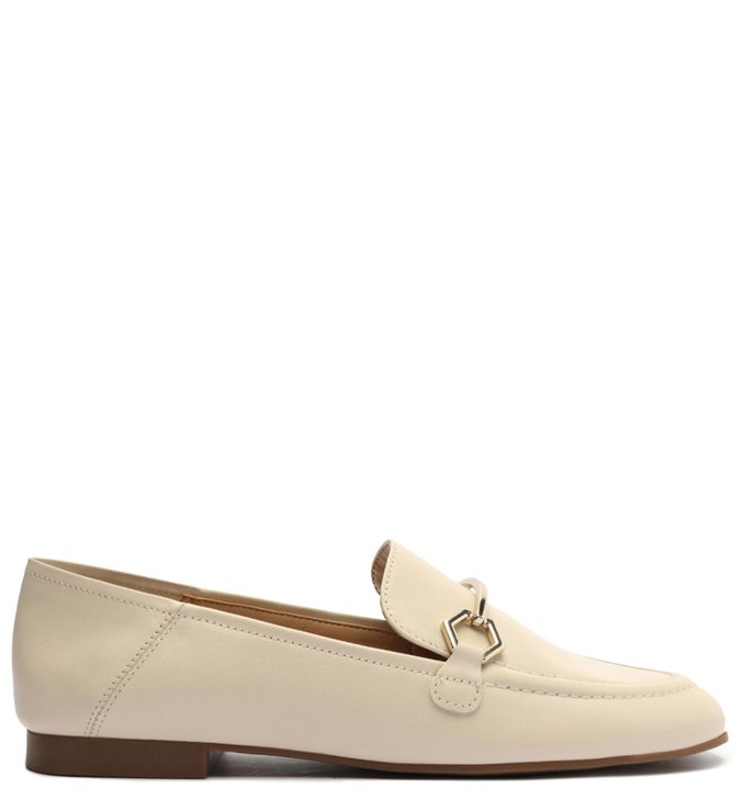 Mocassim Off-White Couro Bridão Balneário