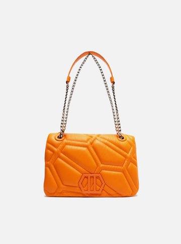 Bolsa Tiracolo Laranja Couro Emma Média