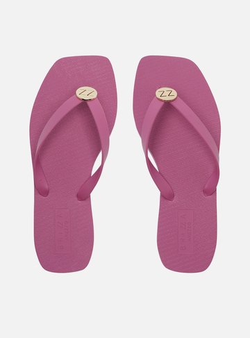 Arezzo — Chinelo de Dedo Roxo Off White Flatform Brizza
